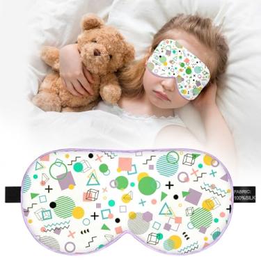 Imagem de Máscara de dormir para crianças: Máscara de olho de seda pura 100% natural real com alça ajustável, máscara de olhos infantil engraçada para dormir, sombra macia e leve para meninos meninas