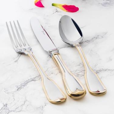 Imagem de Faqueiro St. James 130 Peças Paris Gold - St James