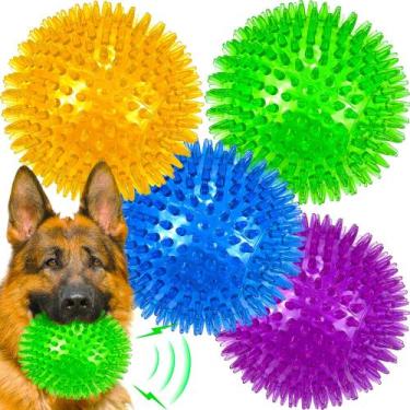 Imagem de Bola de Borracha Espinhuda LECHONG para Cães Grandes (11,4 cm) - Pacot