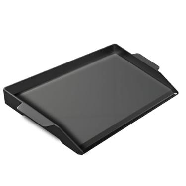 Imagem de YOUFIRE Chapa De Grelha Para Todas As Churrasqueiras A Gás, 23" X 16" Universal De Ferro Fundido Pré-Temperado Com Revestimento Antiaderente, Chapa De Grelha De Topo Plano Com Paredes Laterais Extra