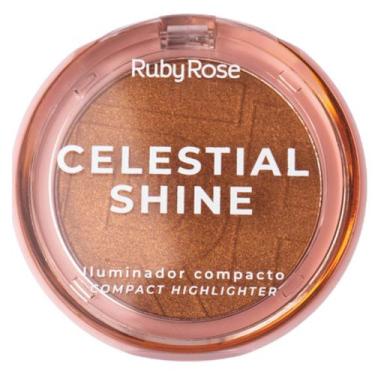 Imagem de Iluminador Facial Compacto Celestial Shine Ruby Rose HBM701, Glowing E