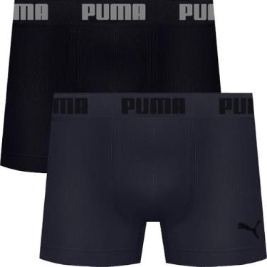 Imagem de Kit com 2 Cuecas Boxer Box Puma Sem Costura em Microfibra com Ajuste P