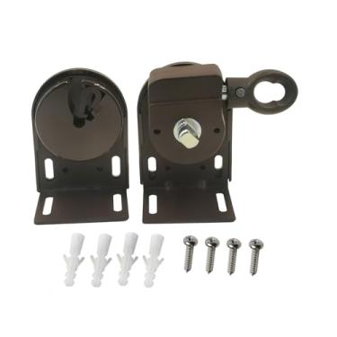 Imagem de Estores de rolo externos e persianas sem fio, universal para guarda-sol externo/interno, compatível com a persiana externa Coolaroo (marrom)