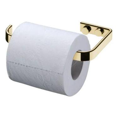 Imagem de Papeleira De Parede Banheiro Porta Papel Higiênico Dourado - Future In