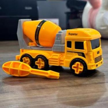 Imagem de Miniatura Brinquedo Caminhão carro - Amarelo - 12cm - Toy King, Betone