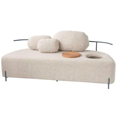 Imagem de Sofá Lajeado Evian Granizo Aço Carbono Azul Névoa 172CM - 74038