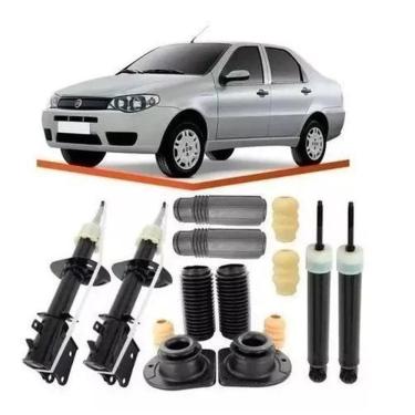 Imagem de 4 Amortecedor+4 Kit Suspensão Siena 2008