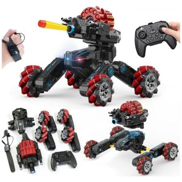 Imagem de Carrinho de Controle Remoto 360 graus para Adultos e Crianças com Bateria Recarregável e Sensor de Gestos, BIWASE, Preto