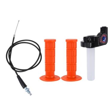 Imagem de REPAIROCK Kit de capa de guidão de borracha para motocicleta, scooter, bicicleta, quadriciclo, laranja, 1 conjunto