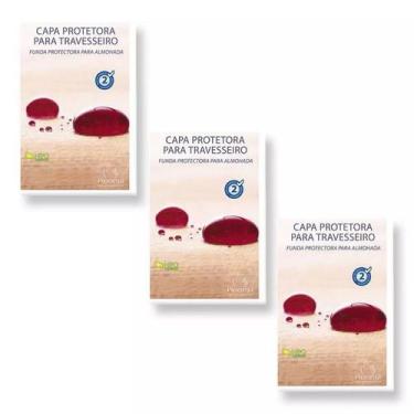 Imagem de Kit 03 Capas Protetora Travesseiro Impermeável Plooma Zíper