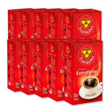 Imagem de Café Três Corações Extra Forte Kit 10 Pacotes A Vácuo 250G - Tres Cora