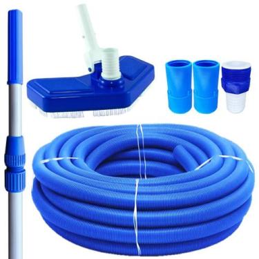 Imagem de Kit limpeza piscina com aspirador + mangueira 4m e cabo 2m - Pooltec