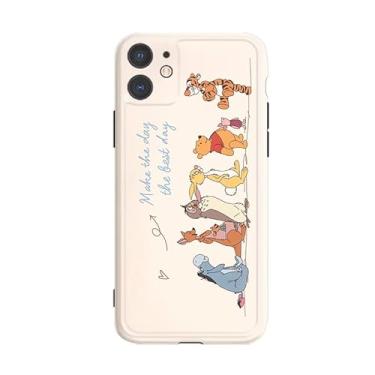 Imagem de Capas de telefone ultrafinas de TPU macio para Apple Walt Disney Disneyland desenho fofo crianças meninas adolescentes filha (Ursinho Pooh Urso leitão Tigger Eeyore Coruja Roo Kanga Coelho, iPhone 12 Pro Max)