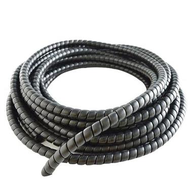 Imagem de Capa protetora de cabo espiral - tubo PP de 8 mm/12 mm para bicicleta, PC, fios de TV (12 mm)