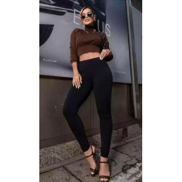 Imagem de Calça Legue Básica Peluciada Ref: 02 - Michele Collection, M, Preto