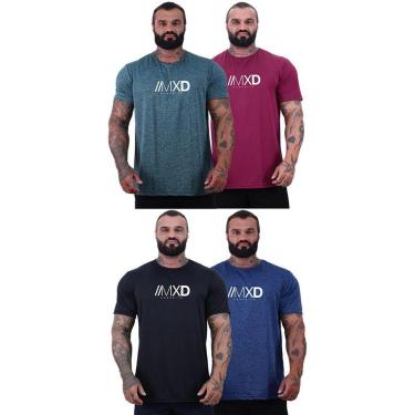 Imagem de Kit 4 Camiseta Tradicional Masculina MXD Dry 100% Poliéster Cor:;Tamanho:G;Gênero:Mascu...