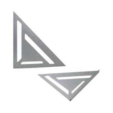 Imagem de Régua Triangular De 7 ''12'', Liga De Alumínio, Transferidor De Ângulo