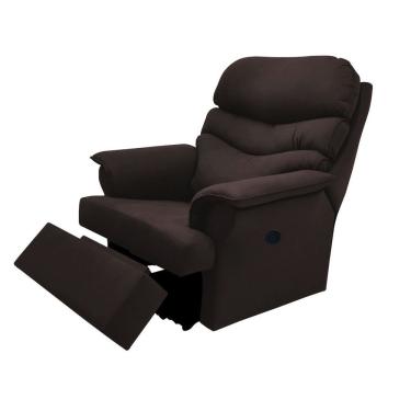 Imagem de Poltrona Do Papai Reclinável De Descanso Elétrica Virginia Plus Linduras Home Shop Marrom Escuro
