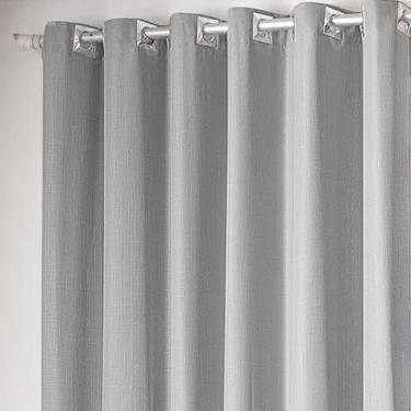 Imagem de Cortina Lunna Voil Gaze Microfibra 3,00x2,60m Sala Quarto Varão 3m - Cinza