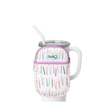Imagem de Swig Life Bolsa Mega Caneca, Bolsa para Garrafa de Água com Alça Ajustável, Pochete de Garrafa de Água com Bolso para Telefone com Zíper, Acessórios para Copo (Faça um Desejo), Faça um desejo
