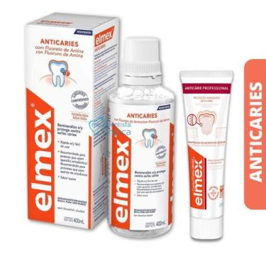 Imagem de Kit Elmex Anticarie  Enxaguatório 400ml + Creme dental Professional 11