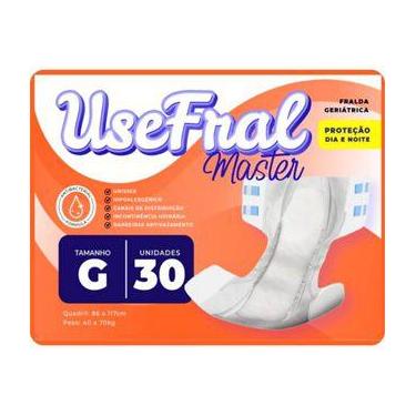 Imagem de Fralda Geriátrica Adulto Descartável Unissex Usefral Master Mega Taman