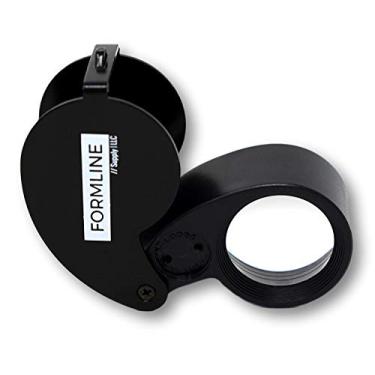 Imagem de Formline Supply Lupa De Joalheiro Iluminada Por Led 40X/Escopo Tricoma Da - Ideal Para Jardinagem, Joias, Antiguidades, Moedas, Pedras, Selos, Hobbies, Relógios, Fotos E Ciência (40X, Preto/Branco)