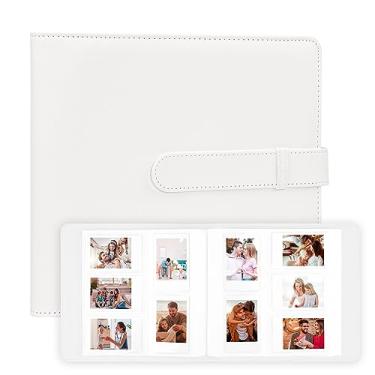 Imagem de Veicevol Álbum De Fotos 360 Pockets Para Câmera Fujifilm Instax Mini, Polaroid Photo, Capa Couro, 12/11/9/40/8/7 Evo Liplay Branco