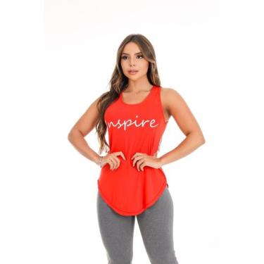 Imagem de Camiseta Fitness Feminina Academia Inspire - Sallada Mista, Laranja, M