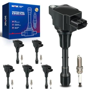 Imagem de KAX Conjunto De Desempenho Oem Com 6 Bobinas Ignição Uf617 E Vela Irídio Duplo Para Infiniti G37 Q50 Qx50 M37 Q40 Qx70 Q60 Fx37 Q70 Q70L Ex37, Nissan 370Z Base Touring Sport Tech