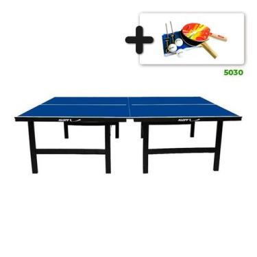 Imagem de MESA PING PONG ESPECIAL MDF 18mm KLOPF - 1019 + KIT TÊNIS DE MESA 5030