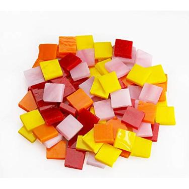 Imagem de Azulejos de mosaico 270 peças/pacote de 200 g de material de azulejo de mosaico de vidro de mica colorido para decoração de casa, artesanato DIY, pratos, molduras de fotos, vasos de flores – azulejos