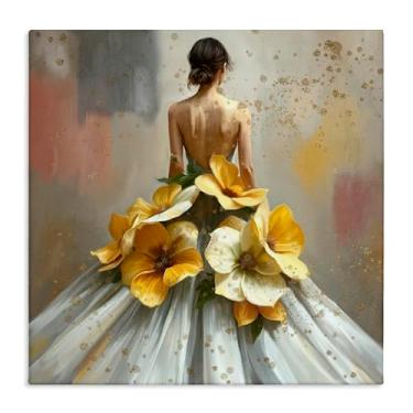 Imagem de Stupell Industries Opulent Ball Gown Portrait Canvas Wall Art Design por Kim Allen, 61 x 61 cm