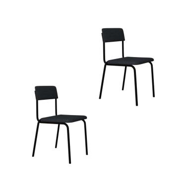 Imagem de Cadeira Fit Fixa C/4 Pes 475 X 505 X 810 Mm C/2 Un. Corriente Cinza Corriente Cinza