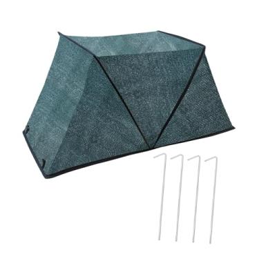 Imagem de IEUDNS Tenda de sombra para plantas de jardim com estacas, tecido de sombra reutilizável para plantas, rede de proteção solar para gaiola de quintal externo, Verde
