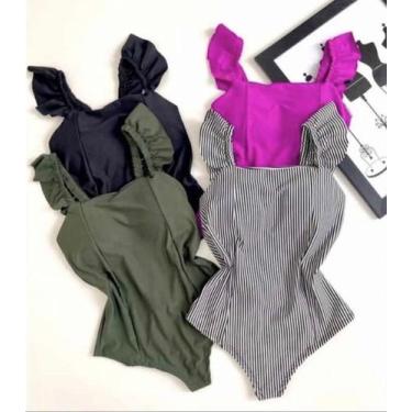 Imagem de Body feminino alça babado - Filo modas, Preto, P