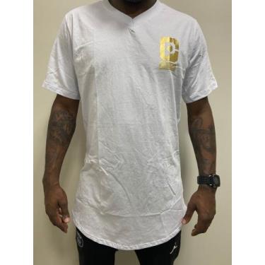 Imagem de Camiseta Long Gola V - Coisa de Preto Estilo, Branco, G