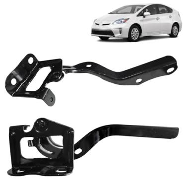 Imagem de XUKEY Conjunto de dobradiças de capô de 2 peças compatíveis com Toyota Prius 2010-2015 dianteiro esquerdo/direito e lado do passageiro 5342047070, 5341047070, TO1236167, TO1236168