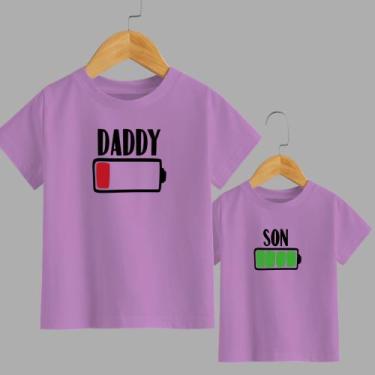 Imagem de Camiseta Daddy Sen Bateria , Son Com Energia Pai E Filho Combinados Pe