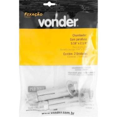 Imagem de Chumbador Com Parafuso 5/16'' X 2.1/4'' Com 2 Peças Vonder