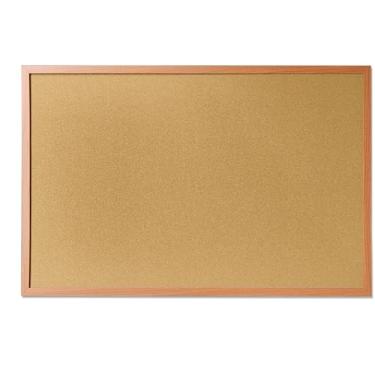 Imagem de Quadro de avisos de cortiça para parede - quadro de avisos de 91 x 61 cm montado na parede quadro de mensagens quadro de mensagens para escola, escritório e casa