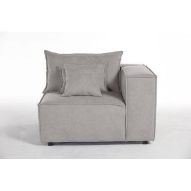 Imagem de Sofá Dominó Canto 1,10 Braço 0,30 Espuma D28 Mola Bonel Percinta Itali