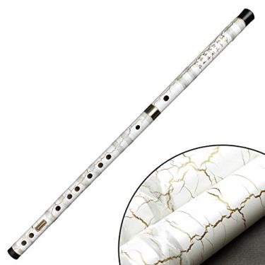 Imagem de Flauta de sopro de madeira clássica flauta de bambu instrumento musical chinês tradicional Dizi transversal flauta para iniciantes (tecla C)