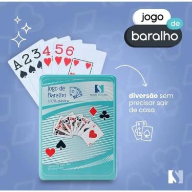 Imagem de Baralho 100% Plástico 2 Jogos de 54 Cartas Tradicional Jogo de Cartas 