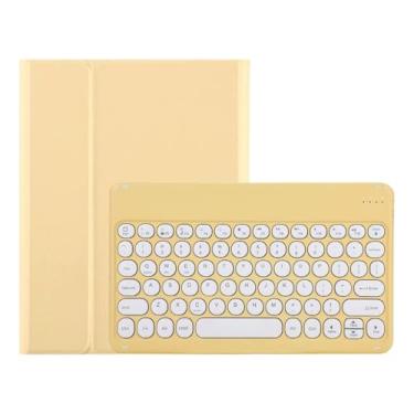 Imagem de Teclado Bluetooth Redondo+capa De Couro Para S6 lite 10.4 Polegadas (Tartrazine)