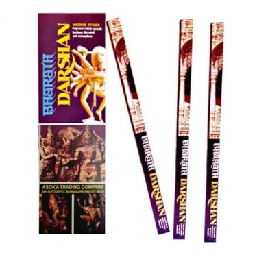 Imagem de Incenso Indiano Bharath Darshan, Aroma Místico e Espiritual, Kit com 25 Unidades