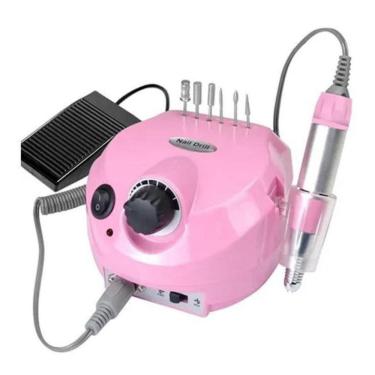 Imagem de Lixadeira Motor Elétrica Unha Profissional Pedal Nail Drill