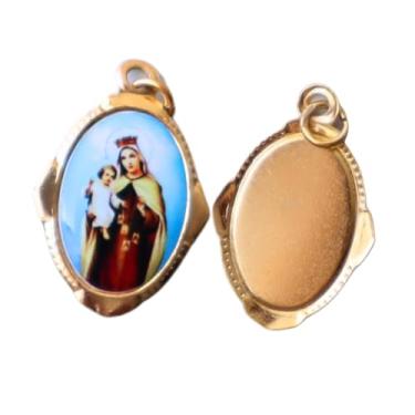Imagem de Medalha N. Sra do Carmo Chapa Resinada 12 unidades