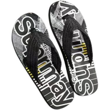 Imagem de Chinelos Homens Novos Sliders Homem Chinelos Tendência Verão Anti-derrapante Luz Ao Ar Livre Casual Praia Sandálias Masculinas Slides Domésticos, Black, 44 EU