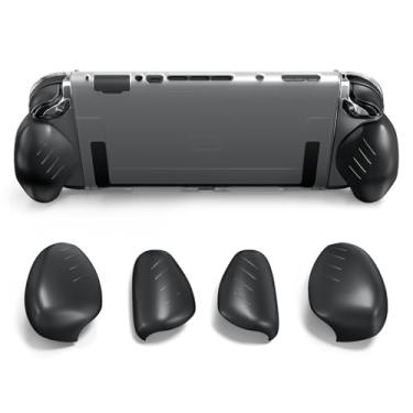 Imagem de CloudValley Protective Case with Ergonomic Grips for Nintendo Switch 2 (2025) - Interchangeable Handheld Cover (S/M/L) for All Hand Sizes, Anti-Scratch & Joy Con Accessories - Black